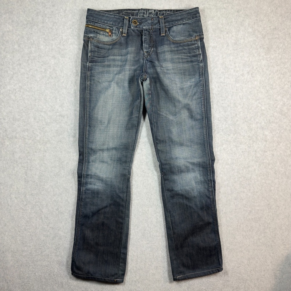 G-STAR RAW Jeans Spark Loose Straight Distressed Dark Wash Buckle‎ Back 27x29